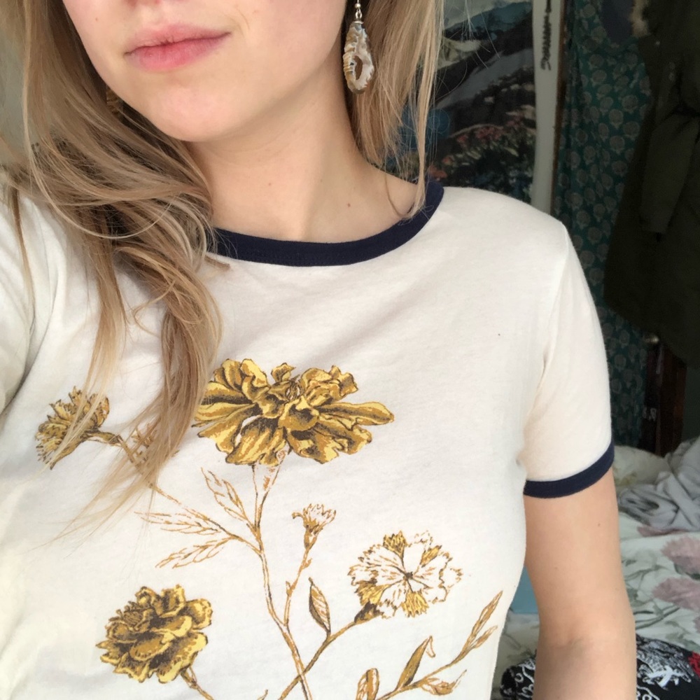Truly Madly Deeply flower t-shirt